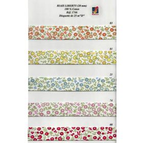 01746 Floral Cotton Bias, 20mm