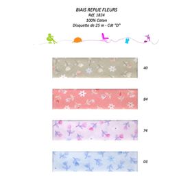 01824 100% Cotton Flower Bias