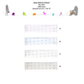 01825 100% Cotton Star Bias