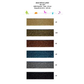 01837 Lurex Bias Tape 20mm