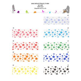 01899 Star Bias, 27mm 100% Cotton