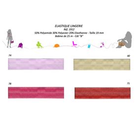 01912 Elastic Lingerie Foldover, 19mm