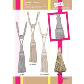 02722 Tieback, 70cm Tie with 20cm Tassel