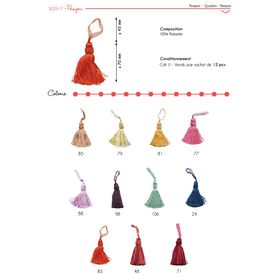 02917 Tassel with Decorative knot, 7cm