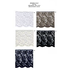 03734 Embroidered Lace on Tulle 75mm