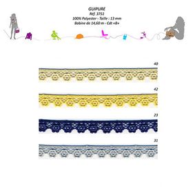03751 100% Polyester Guipure, 13mm