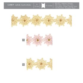03759 Flower Trim w/ Rhinestones, 35mm