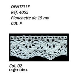 04055 100% Light Blue Cotton Lace