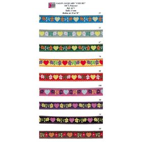 04671 15mm Jacquard, Flowers & Hearts