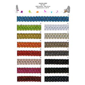 07625 100% Polyester Lurex Trim,19mm