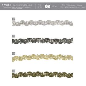 07748 Metallic Dress Trim, 12mm