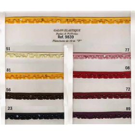 09839 Elastic Trim w/ Beads & Sequins