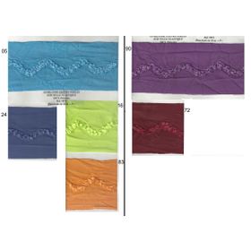 09851 Elastic Tulle w/ Beaded Flowers