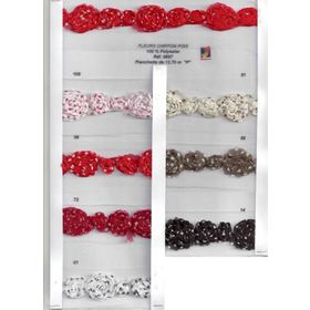 09897 Polka Dot Flowers on Tulle
