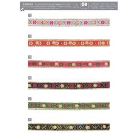 11076 Floral Eyelet Trim, Iron-on