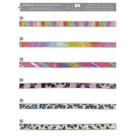 11083 Multicolor Stone Galon, Iron-On