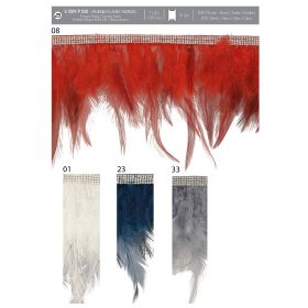 11104 Iron-on Feather Fringe, 100mm