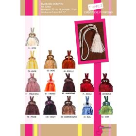 12003 Tieback w/ Jewel Bead & Tassel