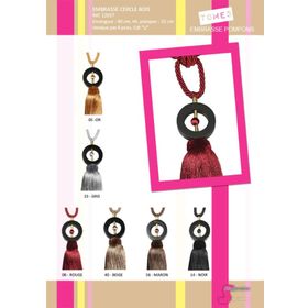 12037 Tieback w/ Wooden Ring Design Top