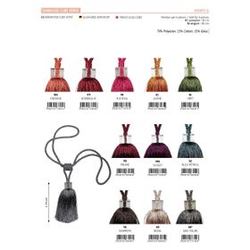 12072 Tassel Tieback w/Glass Cube Accent