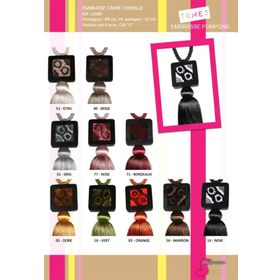 12089 Tassel Tieback w/Chenille Square