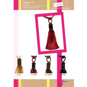12090 Tassel Tieback with Leather Accent