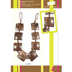 12128 Square Coconut Tieback, 75cm