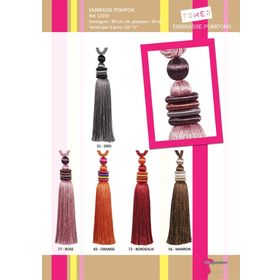 12150 Ring Topped Tassel Curtain Tieback