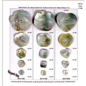 B0P070 Shell Button, Heart