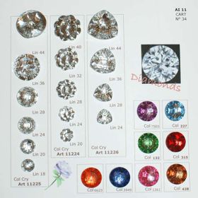 B11226Triangular Shaped Crystal Button