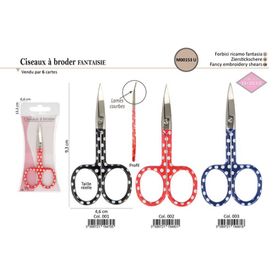 M00153 Polka Dot Scissors, Curved Blades