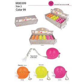 M00399/T3 Snail Shaped Tape Measure Assortment