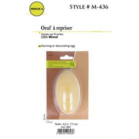 M00436 Wooden Darning Egg