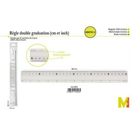 M00701 Metric & Standard Ruler, Aluminum