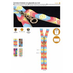 M01938 Non-Sep. Novelty Zip, Ring Pull