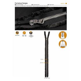 M01957 Fringe Zipper, Separable