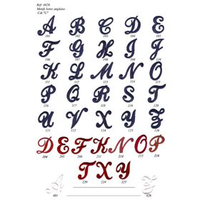 M04426 Cursive Alphabet Appliques
