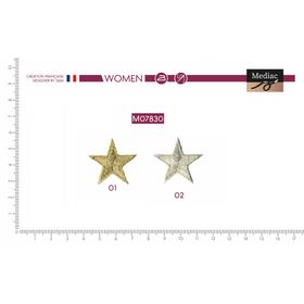 M07830 Metallic Star Applique