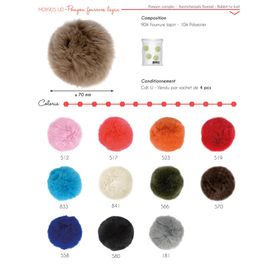 M08905 Fur Pompom, 7cm & 11cm