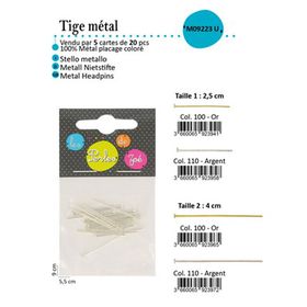 M09223 Metal Pins, 20pcs/Pk