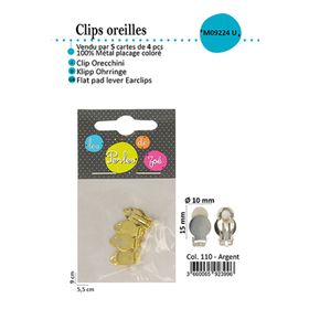 M09224 Clip-on Earring Components, 4pcs