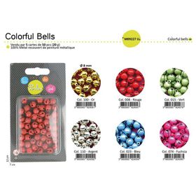 M09227 Colorful Bell Beads, 50pcs/card