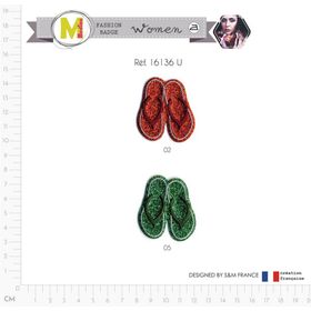 M16136 Sparkly Sandal Applique