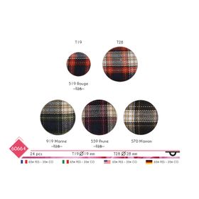 M60664 Plaid Buttons