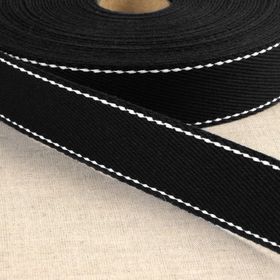 01125 100% Cotton Webbing with Stitches