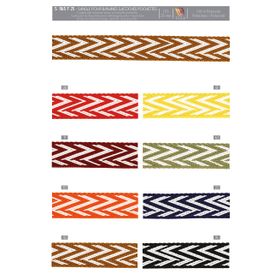 01165 Bicolor Zig-Zag Strap, 25mm