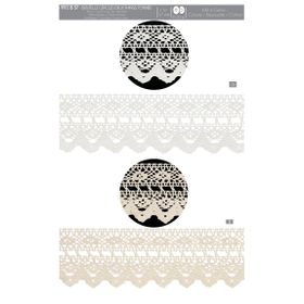 09172 Scalloped, 2 Row Lace, 100% Cotton
