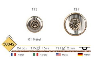 M50042 Metal Anchor Button