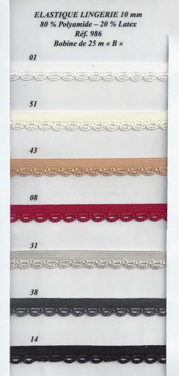 00986 Lingerie Elastic - 10mm