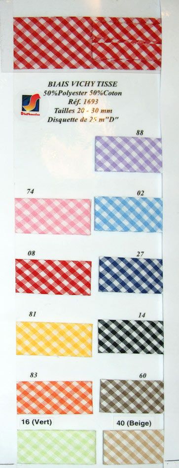 01693 Gingham Bias, 20mm & 30mm